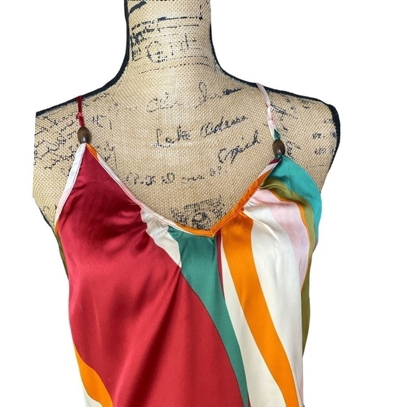 CUPSHE Maxi Slip Dress Back Out Spaghetti Straps Women’s Size Medium Mul… - Picture 8 of 9